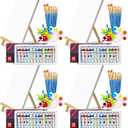 Acrylic Paint Set 100 Pcs Acrylic Painting Kit with 4 * 12 Colors Paint,4 Sets Easel for Painting,Canvas,Palettes&40 Brushes,Sip and Paint Kit for Adults Couples,Kids,Artists and Beginner