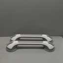 TAILI Grab Bars for Bathtubs and Showers 2 Pack Suction Grab Bar, Heavy Duty Shower Handle Removable Bath Handrails for Seniors and Elderly, Bathroom Safety Grip No Drilling Waterproof,Grey (16.8", Gray)