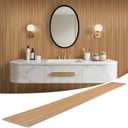 WPC Slat Wall Panels 8 Pack 96" x 8.2", Waterproof Fluted Wall Paneling, Accent 3D Wall Panel for Wall Decor, Bathroom, Bedroom, Office - Widen Low Grille Elm (Cover Approx.44 sq.ft)