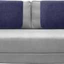 Frienda 2 Pieces Recliner Headrest Covers Sofa Headrest Protector Sherpa for Recliner Chair Couch Furniture Non Slip for Living Room(Dark Blue)