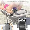 Charchendo Phone Holder for Camping Chair [Secure Non-Slip], Grab Handle Phone Mount with 360 Adjustable Gooseneck Arm, Fit for iPhone 17 16 15 14 Pro Plus Max Mini and 4-7" Phones with Thick Cases
