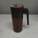 Upgrade 2 in 1 Oil Sprayer for Cooking, 17oz Light-Blocking Glass Olive Oil Dispenser Bottle for Kitchen,Food-Grade Oil Mister with 8 Stickers for Salad, Frying(Amber Bottle-Black Gap)