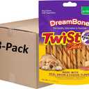 Dreambone Twist Sticks with Real Bacon and Cheese Flavor 50 Count, Rawhide-Free Chews for Dogs (3 Pack) | Daily Chew, Digests Safely and Completely, Made With Real Bacon, Cheese, Chicken and Veggies, For Adult Dogs (EXP 03/24/29)