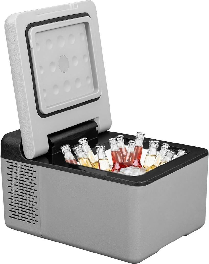 Portable Mini Freezer 12V/24V DC and 110-220V AC for Camping, Road Trip, Travel, Outdoor and Home - Car Compressor Fridge Cooler with APP Control
