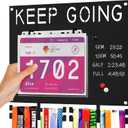 Race Medal Display Heavy Duty Iron Bib and Medal Display for Runners Holds 50+ Medals & Race Bibs Marathon Medal Holder Wall Hanger Includes 10 Bib Storage Bags 1 Washable Marker 3 Magnets