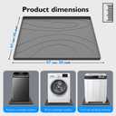 Washing Machine Drain Pan Silicone mat,Large 26.5" X 26.5" Non-Slip Waterproof Washer Drip Tray, Raised Edge Drip Mat for Under Dryer or Washer, Anti-Vibration,Floor Leak Protector for Laundry Room