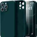 for iPhone 16 Pro Max Case with 2 Screen Protectors - Compatible with Magsafe - Upgraded Camera Protection - Liquid Silicone Protective Phone Case 6.9" for Men, Women,Girls - Pine Green