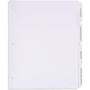 2 x Blue Summit Estate Planning Dividers, Pre-Printed and Reinforced Index Tab Dividers, 12 Dividers, 1 Set