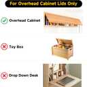 HBL' 2 Pack | Lid Support Hinges Large Lid Stay Hinge for Extra-Long Upper Cabinet & RV Cabinets, 30 - 90 Lid Stay and Under 30 Soft Close, Tension Adjustable, Heavy Duty, Max Load 88LBS