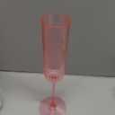 36 Pack Pink Plastic Champagne Flutes - 6oz Ribbed Disposable Champagne Glasses - Clear Pink Vintage Mimosa Glasses Easter with Long Stem Elegant & Lightweight for Wedding Party