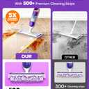 5X Cleaning Power Mop Refills for Swiffer Power Mop, 500+ Strips Multi-Surface PowerMop Refill Pads, 18 Count Disposable Powermop Wood Mops, Replacement Mopping Pad for Floor Cleaning