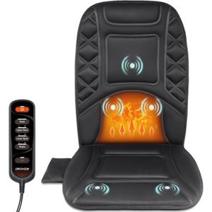Mynt Heated Massage Chair Pad, Back Massager with Heat, Massage Seat Cushion with 5 Vibration Motors, Gifts for Christmas