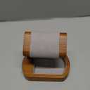 Papten Solid Wood Watch Display Stand T-bar Microfiber Watch Stand Holder Organizer For Men And Women Oval Corner Base Jewelry Accessory Organizer for Store and Home (Grey)