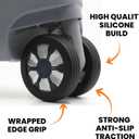 Luggage Tyre Cover Black  Premium Suitcase Wheel Protection Cover, Universal Fit Spinner Luggage Wheel Guard, Washable Travel Sleeve for Baggage Wheels, Durable & Reusable