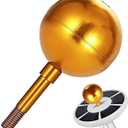 Flag Pole Ball Topper Ornament, Flagpole Top Replacement, Gold Aluminum Anodized Finish - Replacement for 20' 25' 30' Flag Pole Outdoor