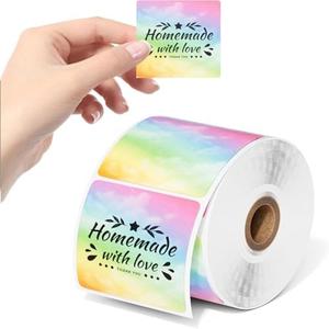 2X2 Thermal Labels for Thermal Label Printer, Labels Commercial Grade Round Stickers Roll for Custom Stickers Personalized & Business Logo - Small Business Supplies, DIY Logo, 500/ Roll