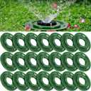 Ziliny 20 Pack Sprinkler Head Protector Donut, 1.57'' ID / 4.65'' OD Fits Pop Up & Fixed Spray Heads, Plastic Lawn Sprinkler Ring Prevents Grass Overgrowth & Mower Damage, Green