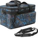 Art and Craft Storage Organizer Bag Paint Art Supplies Storage Bag Arts Craft Tool Carrying Case Artist Paint Tool Box for Travel Foldable Waterproof Large Capacity Storage Tote Bag for Crafts Sewing (camo blue)