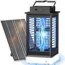 Solar Bug Zapper Outdoor 2024 Upgraded, Human Motion Sensor Mosquito Zapper, 4500V Rechargeable Fly Zapper, Electric Mosquito Killer with Light, 4 Modes Insect Zapper for Patio, Porch, Camping