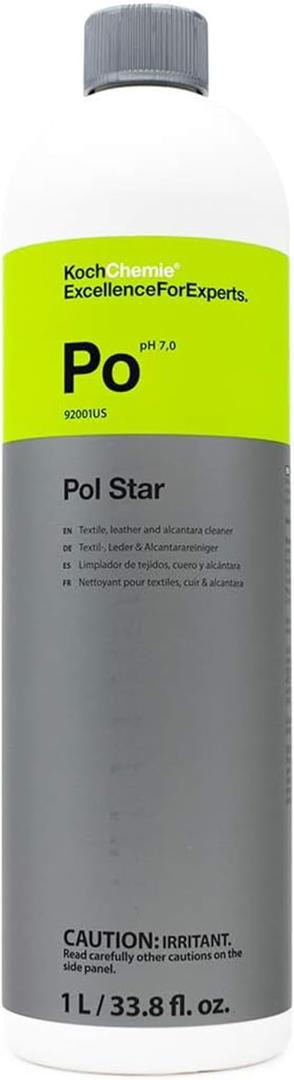 KOCHCHEMIE - Pol Star - Textile, Leather & Suede Cleaner; Natural Cleaner, Protection Formula; No Water Marks (1 Liter) (33.8 Fl Oz (Pack of 1))