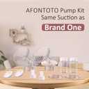 Pump Parts Compatible with Spectra S1/S2/9Plus/SG Breastpump, Full Set Replacement Parts for Spectra Include 21mm Flange,Duckbill Valve,Backflow Protector,Tube,Bottle, Not Original S1/S2 Accessories