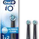 Oral-B iO Series Ultimate Clean Electric Toothbrush Replacement Brush Heads for an Oral-B Electric Toothbrush, 2 count, Black