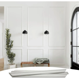 Decorative Wall Molding Kit for Interior Wall Decoration | Wax Cladding Panel Kit | Pre-Made Wax Cladding Kit (Not Peel and Stick) | Instructions for Use