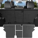 powoq 5 Seats Cargo Mat Compatible with 2010-2024 Toyota 4Runner Trunk Mat TPE Cargo Liner Trunk Liner Back Seat Protector Replacement for 2010-2024 Toyota 4Runner Accessories (Fit W/ and W/O Sliding Tray)