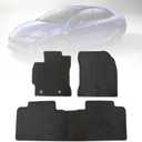 GXARTS Fit for Toyota Corolla 2014-2019 Floor Mats Replacement, 3PC Black Velour Carpet Front & Rear Car Floor Liners
