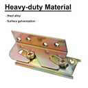Bed Rail Brackets - Wooden Bed Frame Hardware - Heavy Duty Non-Mortise Bed Rail Fittings - Set of 4 (Screws Included)