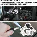 Ignition Switch Lock Cylinder and Door Lock Cylinder Set with Keys Compatible with Chevy C/k Pickup Compatible with GMC C/k Pickup (1995-1997)
