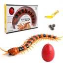 Simulation RC Centipede  Remote Control Electric Animal Insect Toy, Large Realistic Prank Gift for Kids Christmas & Birthday (Orange and Black)