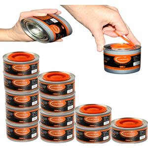 Luminar Resealable-Wick Chafing Fuel Cans, 12 Pack, 6 Hour - Premium Quality Burners for Food Warmers - No More Spills, Waste, or Hassle - Perfect for Convenient, and Long-Lasting Event Catering