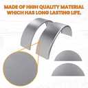 HECASA Single Axle Trailer Fenders W/Fender Backs Fits 14" to 16" Wheels - 32" x 9" x 15" Replacement for Car Hauler Trailer Cargo Trailer Utility Trailer Landscape Trailer Steel Round (2Pcs)