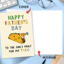12 x BENNLOOS Lovely Taco Father's Day Card for Dad, Funny Fathers Day Gift for Husband from Wife, Romantic Fathers Day Card, Happy Father's Day Decorations