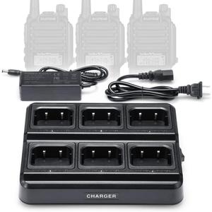 BAOFENG Six Way Charger Desktop Charger Base for UV-9G, GT-3WP, UV-9R Plus Two Way Radio and Battery (1 Pack)