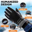 rivmount Snow Winter Gloves Women Men, Thermal Ski Glove with Warm, Waterproof, Touchscreen for Cold Weather Running, Cycling (Small, Black-gray)