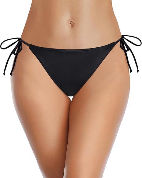 Zmart Women's String Tie Side Bikini Bottoms Cheeky Bathing Suit Bottom Low Waisted Swim Bottom, XXL