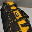 Tool Bag, 15-inch Wide Mouth Tool Organisers, 600 Denier Large Tool Bag for Home DIY & Equipment Storage, Yellow and Black