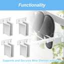 2 x NIIIYTYB 4Pcs Closet Shelf Brackets Wire End Bracket Holders for Closetmaid Shelving Wall Mount Support Hardware with Plastic Caps Closet Shelf Bracket Set for Rubbermaid Closet System