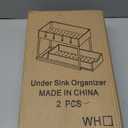 DEKAVA Under Sink Organizer 2 Pack, Bathroom Cabinet Organizer, 2 Tier Sliding Cabinet Basket Organizer Drawer, Multi-Purpose Bath Collection Baskets for Bathroom (Black)