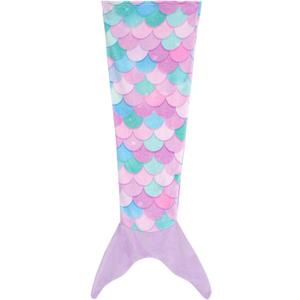 Mermaid Tail Blanket for Kids Soft Wearable Blankets Super Plush Flannel Sleeping Snuggle Blanket Gifts for Girls 4~12 Year