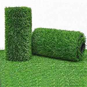 MYOYAY Artificial Grass Turf Rug, 3.3ft x 33 ft Large Realistic Grass Lawn Carpet Roll,1.18" Thick Synthetic Turf Mat with Drain Holes for Indoor Outdoor Garden Landscape Dog -109 sq. ft (Spring Green)