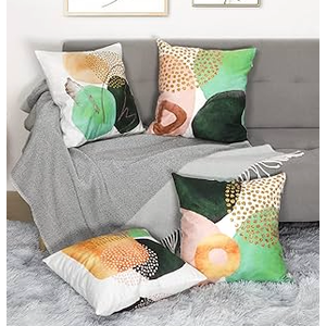 Teal Pillow Covers Turquoise and Blue Throw Pillow Cushion Covers 18x18 Set of 4 Soft Aqua Accent Pillow Case for Couch Bed Outdoor Patio Furniture Farmhouse Home Decor