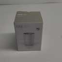 EKO Mini Desk Trash Can with Swing-Top Lid 0.4 Gallon Small Table Round Wastebasket for Office, Home, Car (Grey)