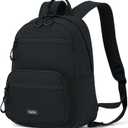 Carry On Travel Backpack For Men Women, 13 Inch Small Mini Work Bag Personal Item Backpacks, Camping Back Pack Lightweight Hiking Daypack For Office Nurse Commuter (Black)