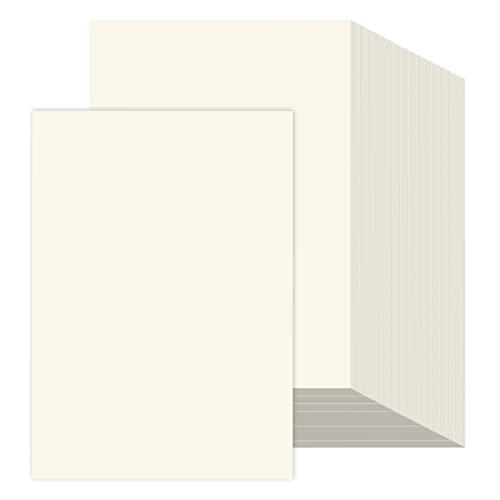 Craftask 200 Sheets Ivory Printer Paper 8.5x11, 32 lb/120 gsm Stationery Paper, Cream Cardstock Paper Sheets for Printing, Copy, Crafts, Letters, Invitations, Laser & Inkjet Printer Compatible