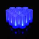 LANKER Flameless Candles, Battery Operated LED Pillar Candles, D1.5 x H3 inch, Romantic Flickering Blue Light, Set of 12 (Blue)