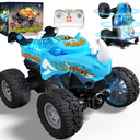 Gohero 1:64 Monster Trucks Toys, 2.4GHz Mini Remote Control Car for Boys 4-7, 360° Spin & Walk Upright ，Little Blue Truck Metal Shell & RGB Light，Boys Toys 6-8 Years Old ，Christmas& Birthday Gifts, Blue 