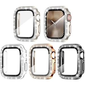 Goton 4 Pack for Apple Watch Series 10 Screen Protector 42 Bling Case, Women Glitter Diamond Rhinestone Face Cover for iWatch Accessories 42mm